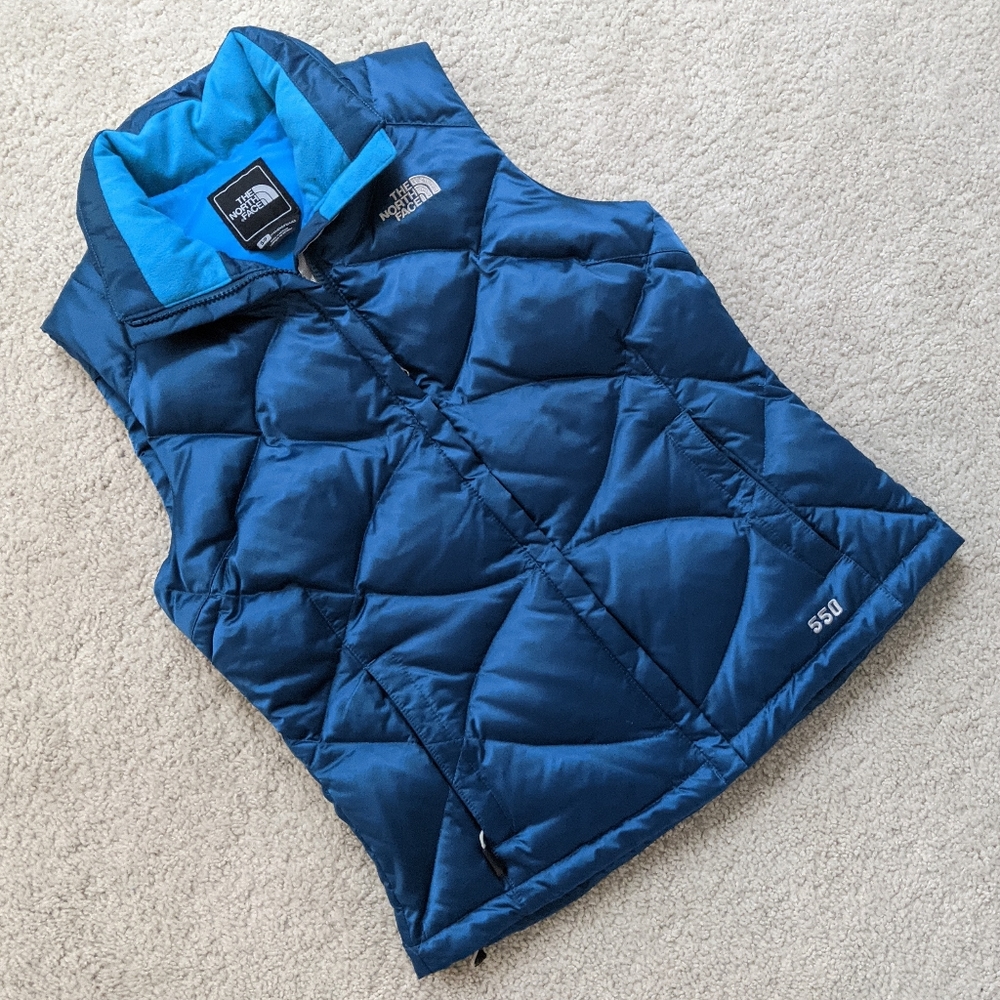 The North Face 550 Blue Goose Down Puffer Vest - S